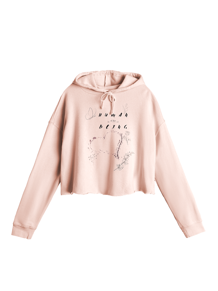 Cute Heart Cropped Hoodie, "Human of the Being" product image (1)