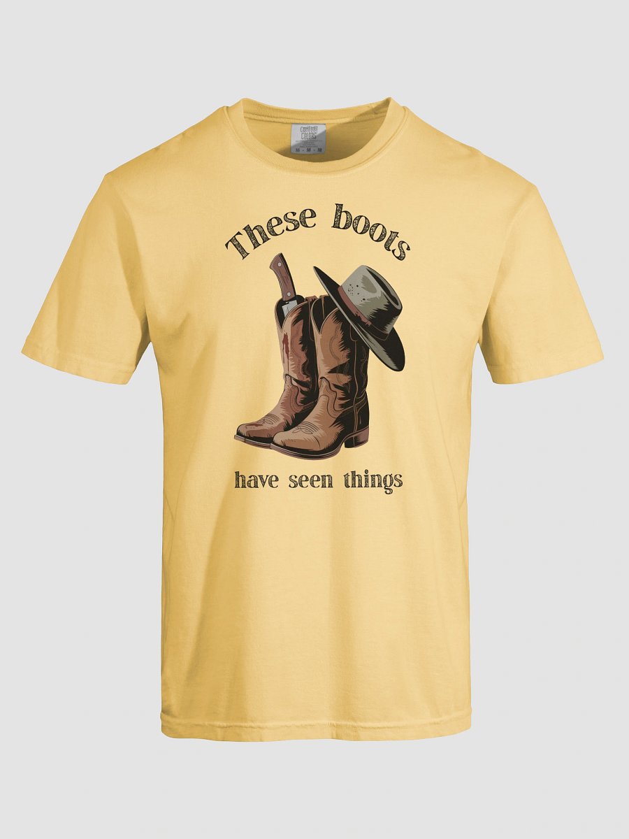 These Boots Have Seen Things - Western True Crime Gift Tee - Light product image (22)