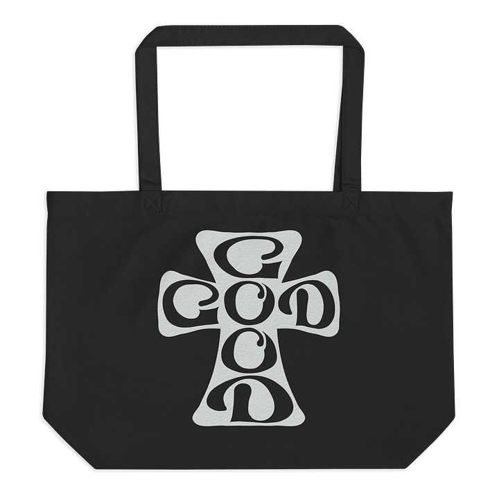 GOOD GOD | Eco-Friendly WIDE Tote Bag — Cross & Wide, Print product image (1)