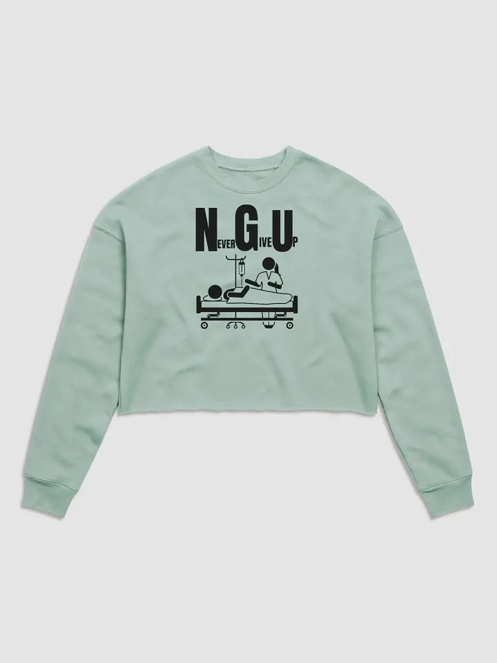 Never give up Fleece Crop Sweatshirt product image (1)
