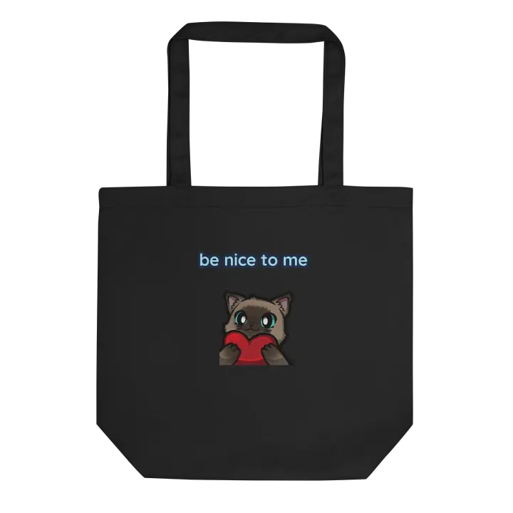 Blue heart Be nice to me Tote Bag product image (1)