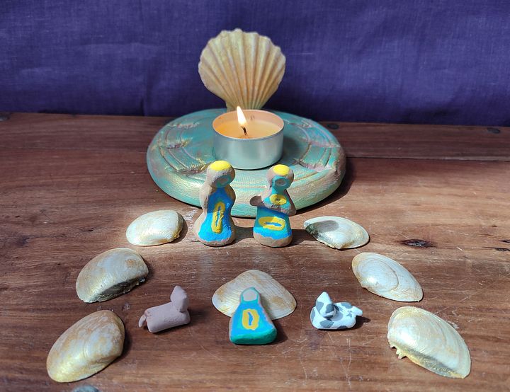 Set presépio dos oceanos, conjunto único e artesanal, suporte de vela product image (2)