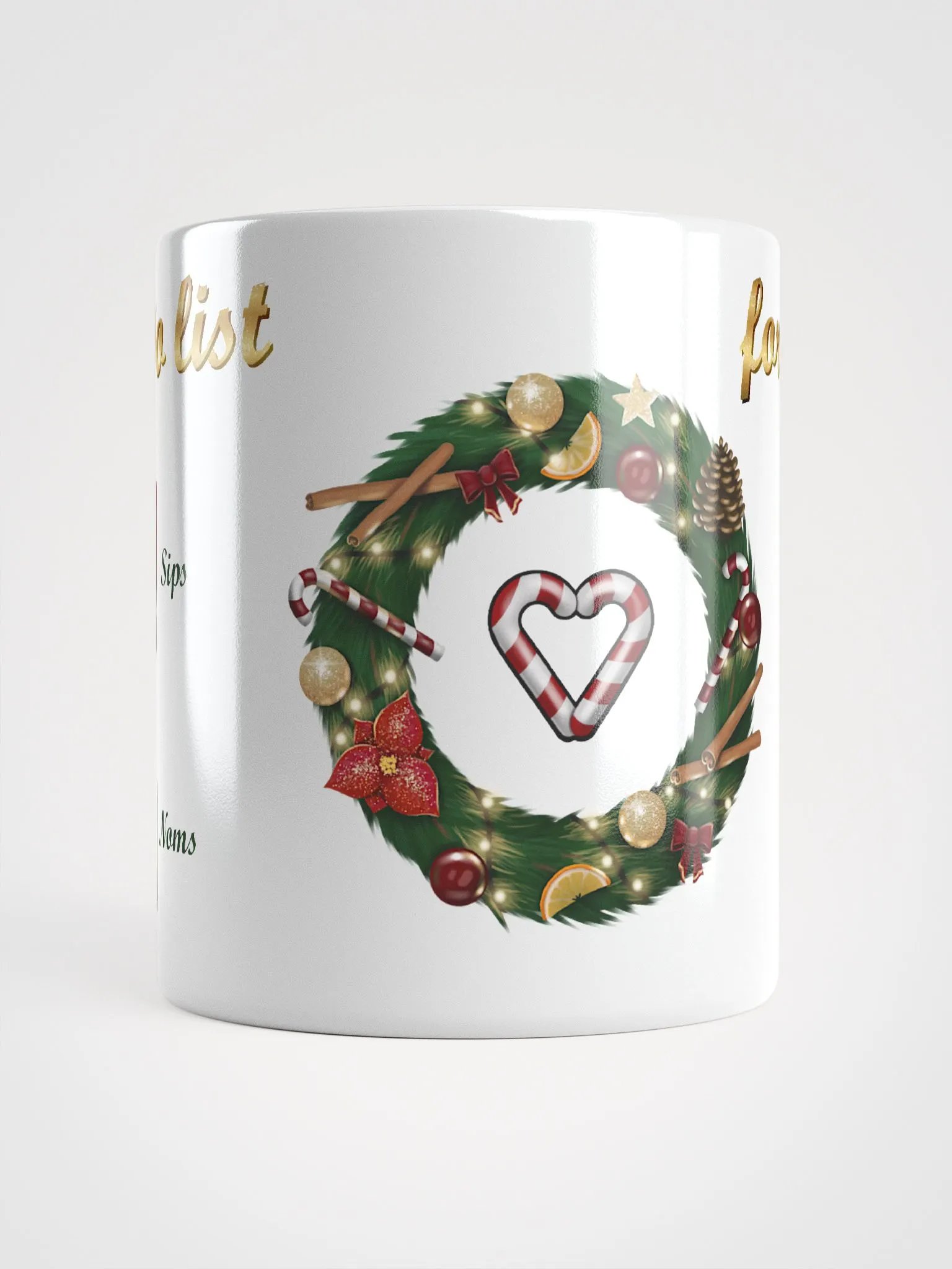 Lizzmas To-Do List Mug, white product image (4)