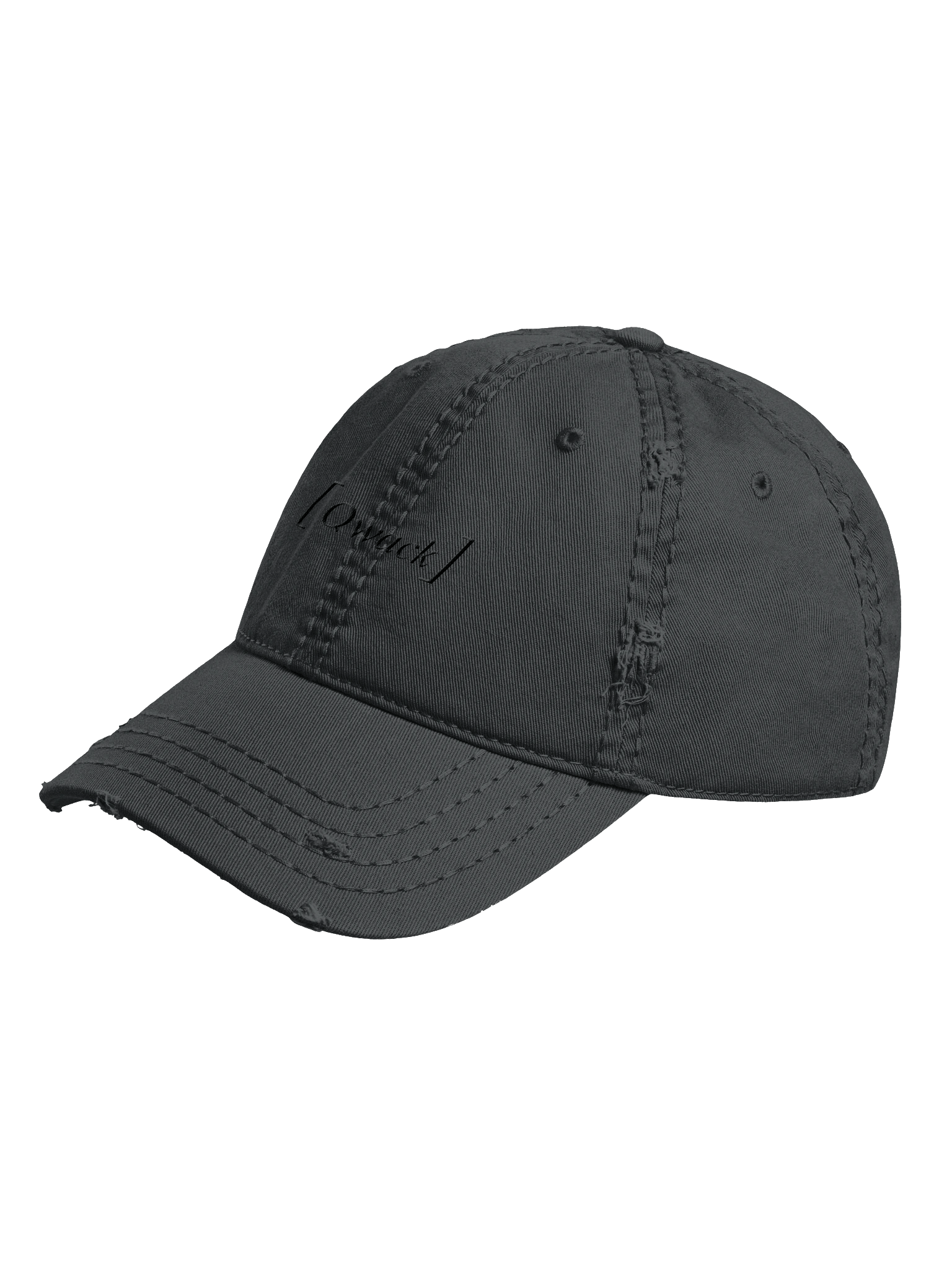Minimalist Distressed Dad Hat - [Qwack] - Noir product image (2)