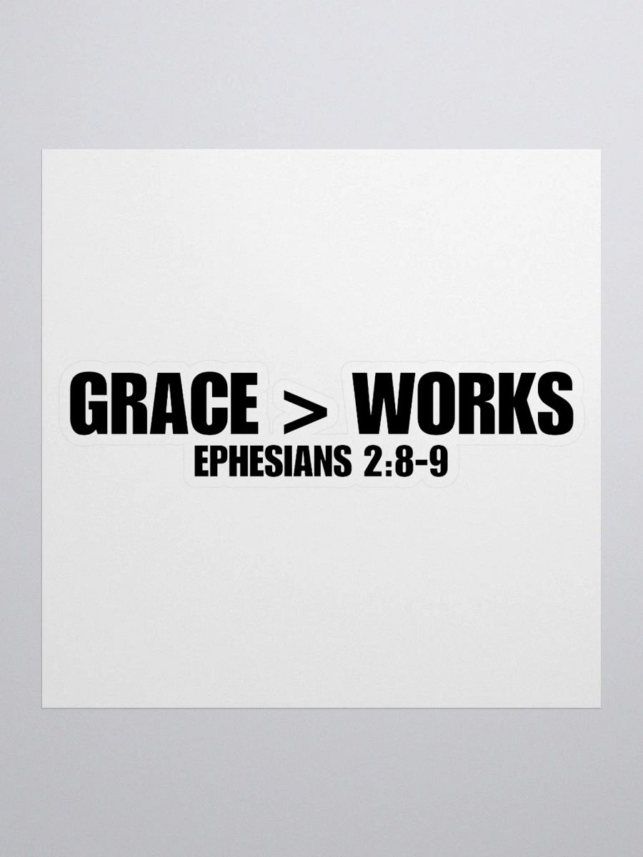 "Grace > Works" Sticker product image (2)