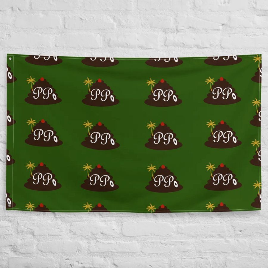 Poop Pees Classic Logo Flag product image (10)