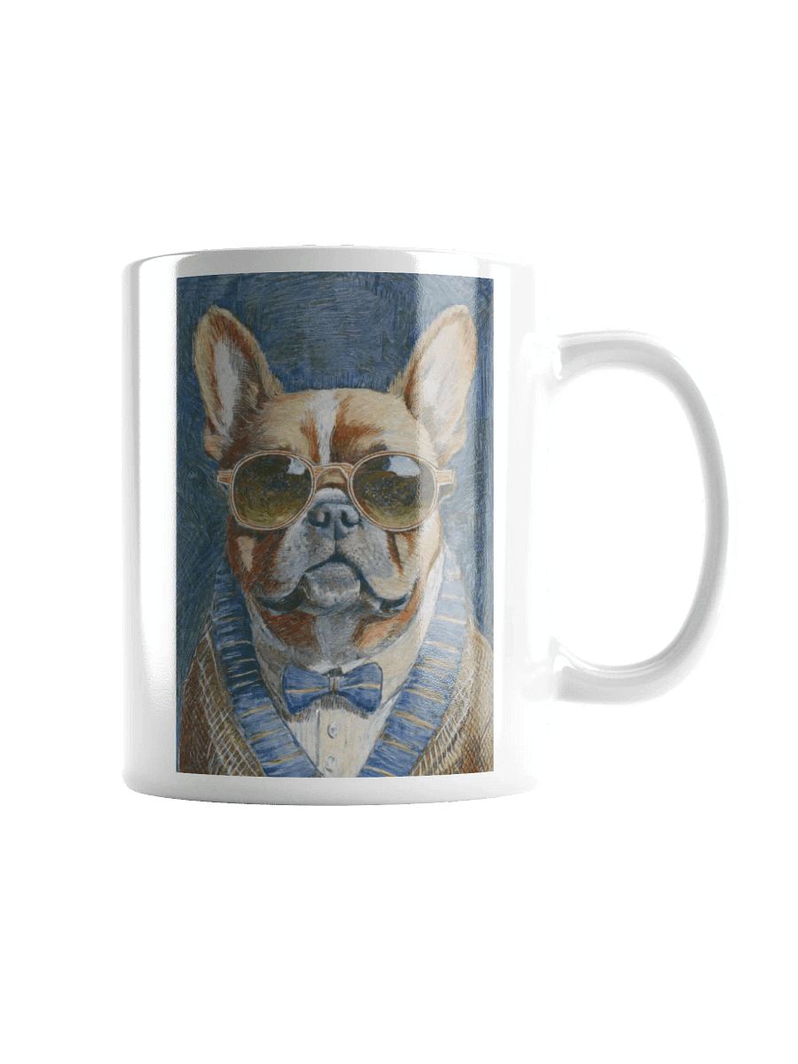 French Bulldog Sunglasses Painting - dogPXL Artistic series Shades White Mug product image (1)