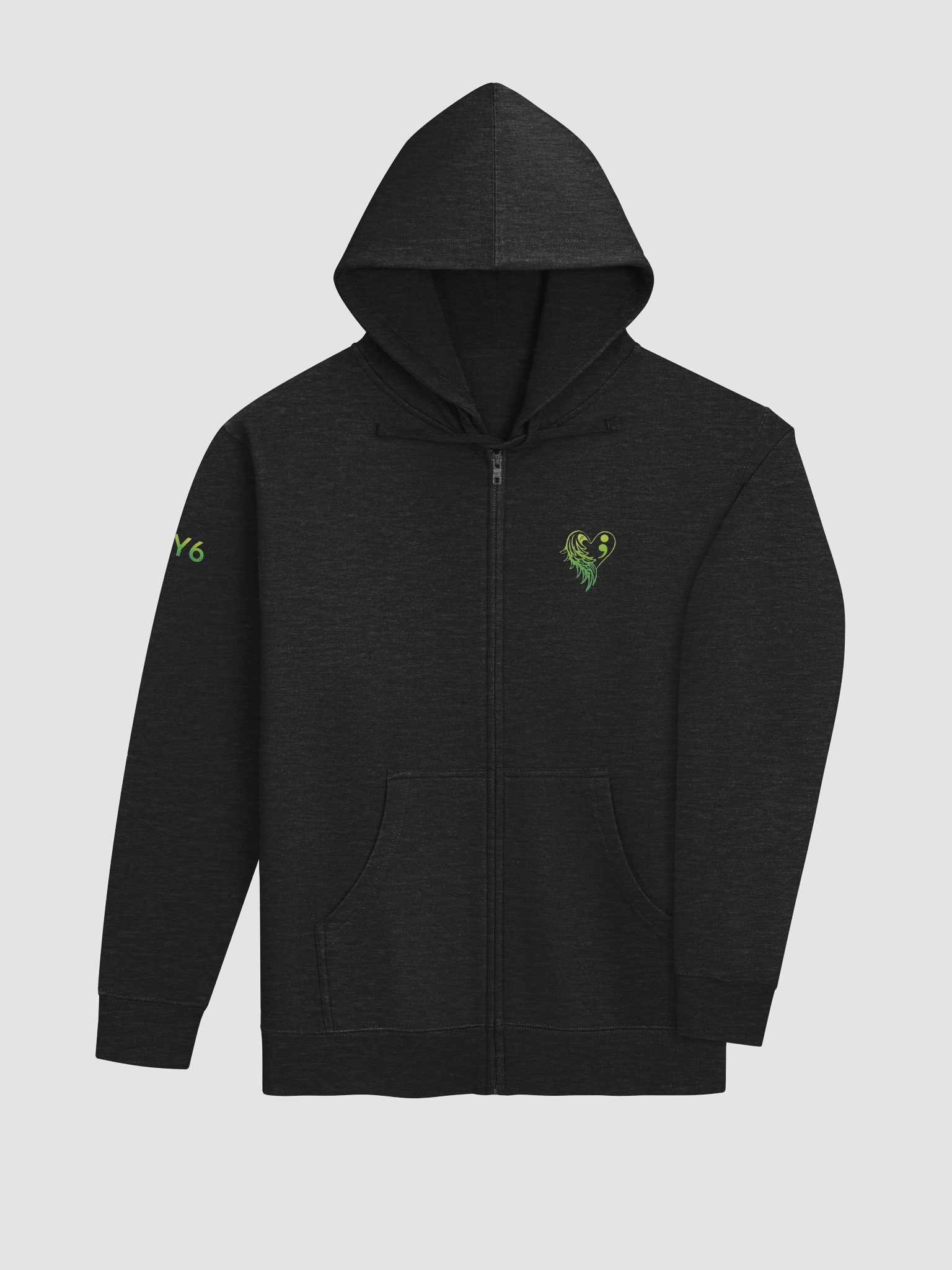 Dear Pearson Reading This Zip-Up Hoodie (Green and Yellow) product image (12)