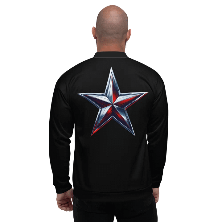T3 Red Star Mens Bomber Jacket product image (1)
