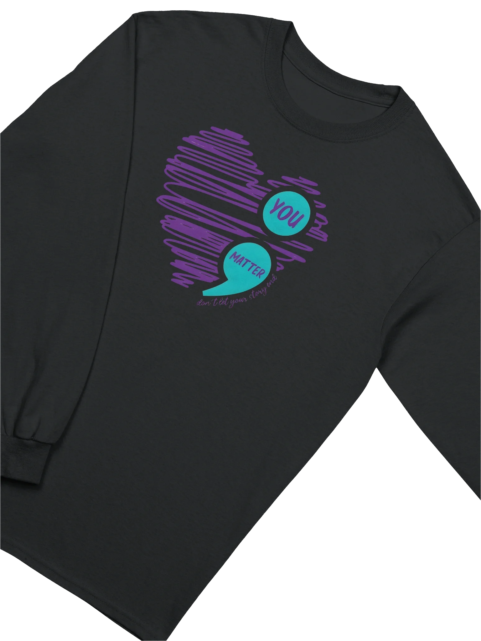 Scribbled Heart Long Sleeve Tee product image (3)