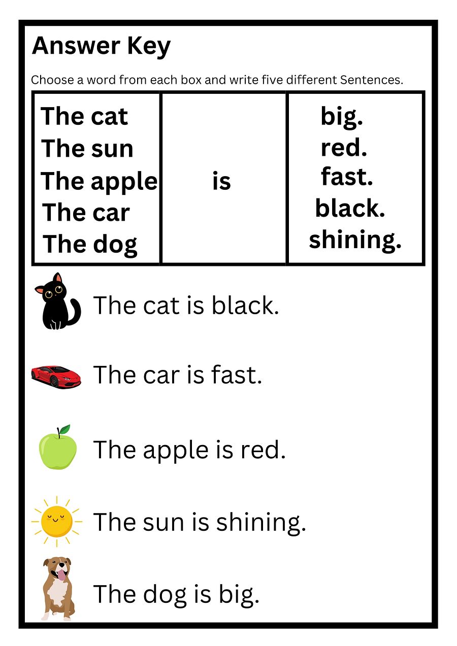 simple sentence practice worksheet PDF product image (3)