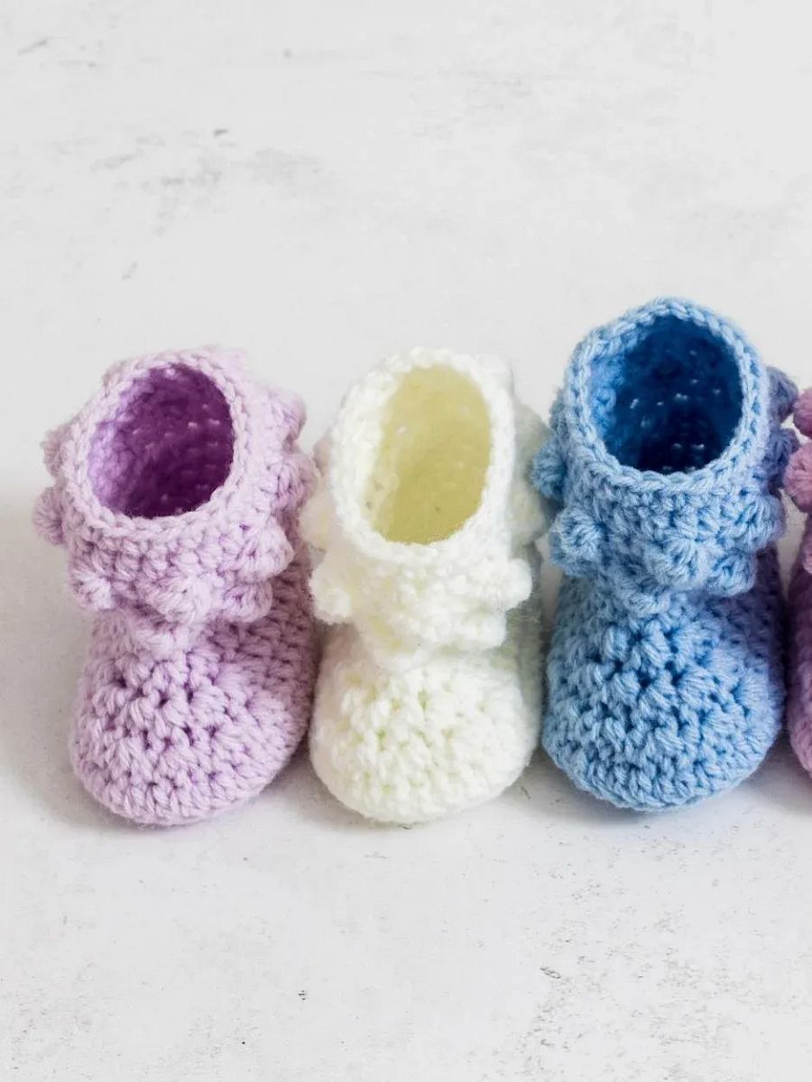 Crochet Pattern: Bobble Baby Booties product image (8)