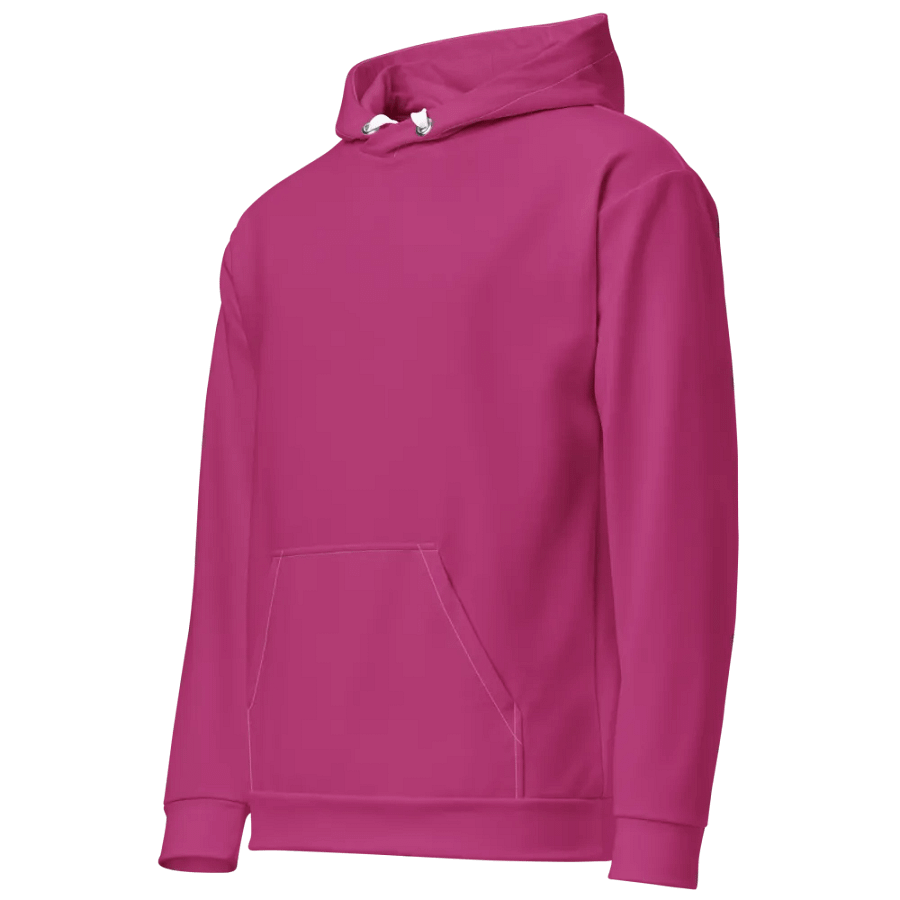 Plain Medium Plum Pink Light Summer Unisex Recycled Polyester Heavyweight Premium Hoodie by Treasure Pie product image (3)