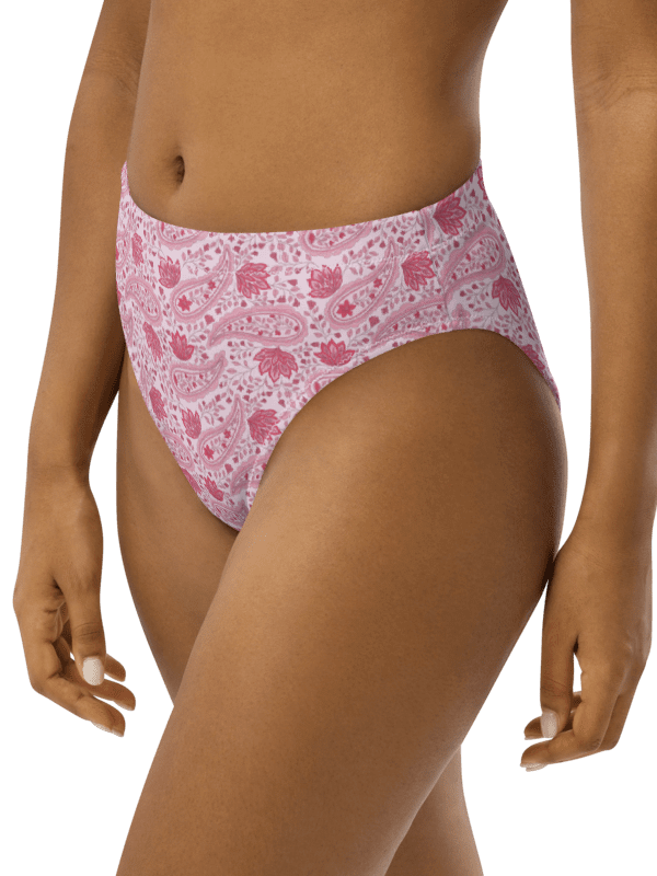 Rosewater Paisley | Recycled High Waisted Bikini Bottom product image (4)