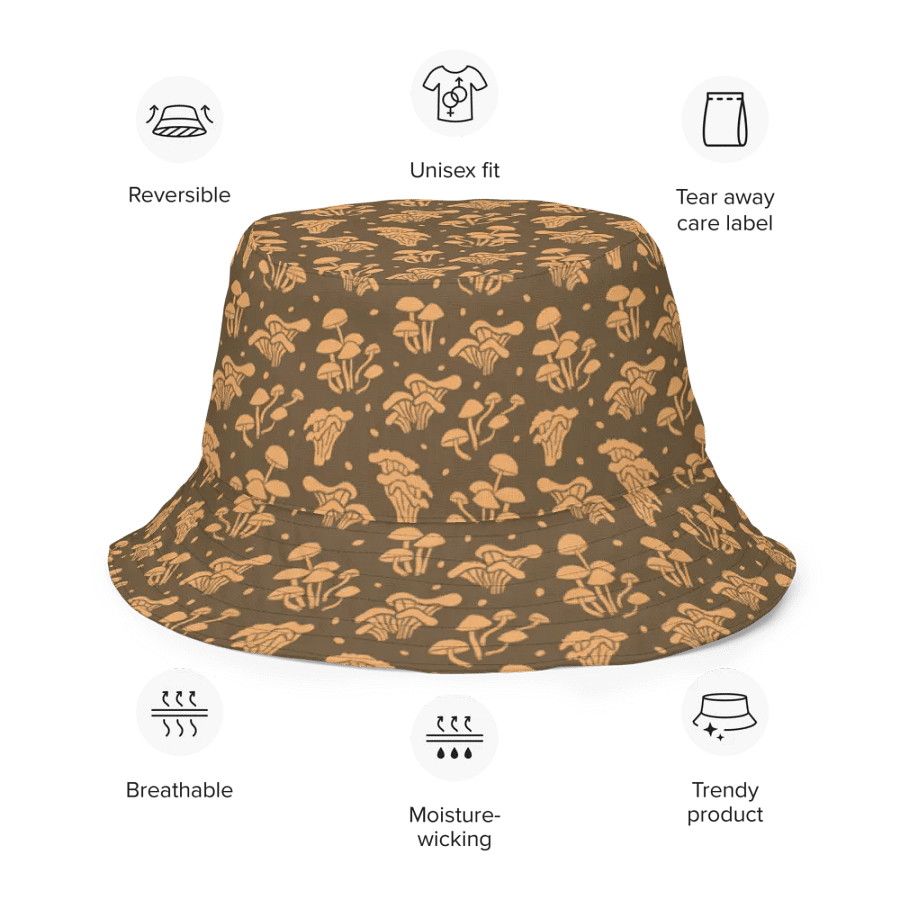 Mushroom Cluster Reversible Bucket Hat product image (7)