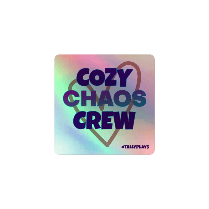 Cozy Chaos Crew Holographic Sticker product image (1)