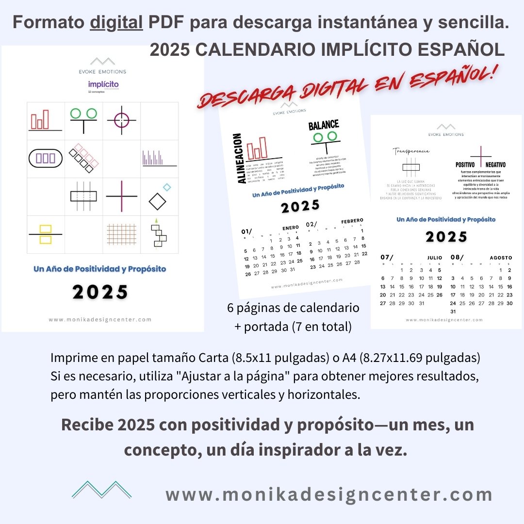 Calendario Digital Implícito 2025: Un Año de Positividad y Propósito-Now $2.50 Use promo code DIGITALLOVE at checkout product image (1)