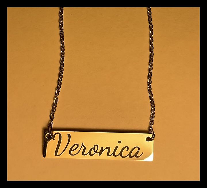 Personalized Stainless Steel Bar Necklace product image (1)