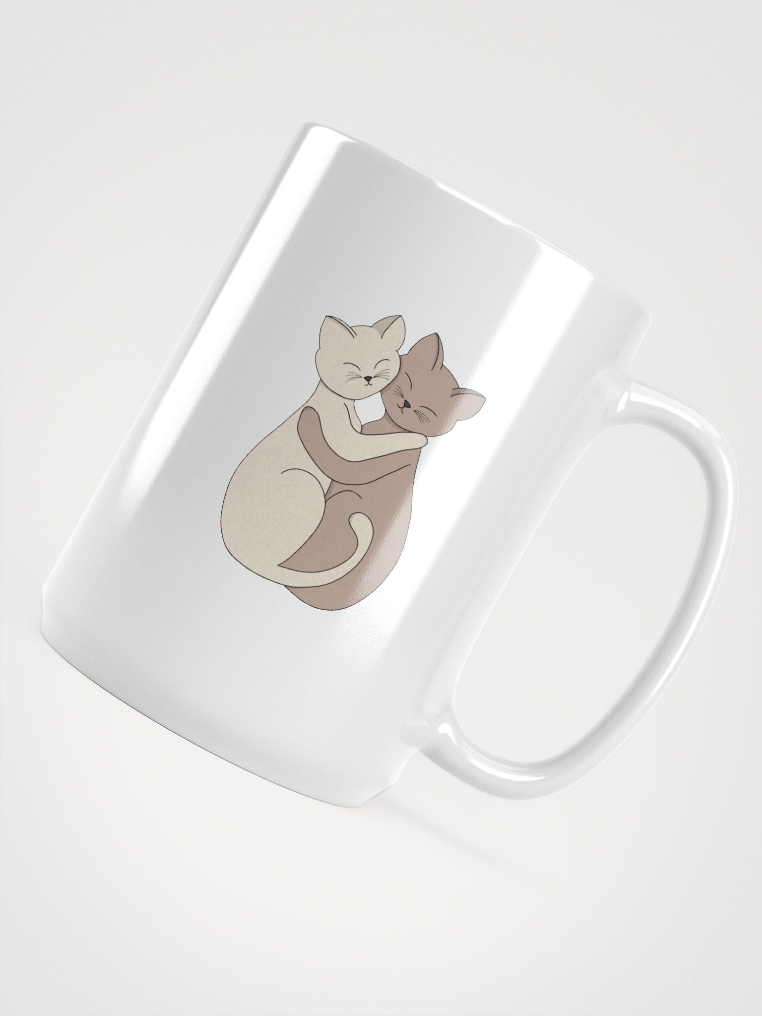 Hugging Cats Friendship Illustration product image (5)