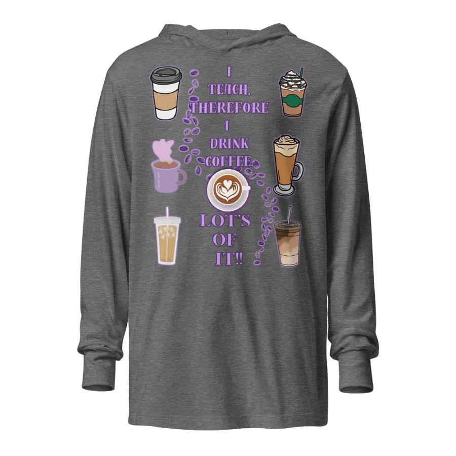 Teachers Coffee break hooded tee product image (1)