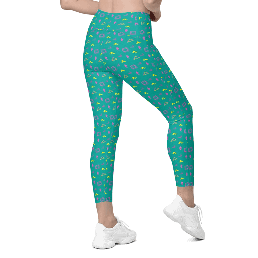 Oh Worm? teal pattern pocket leggings product image (6)