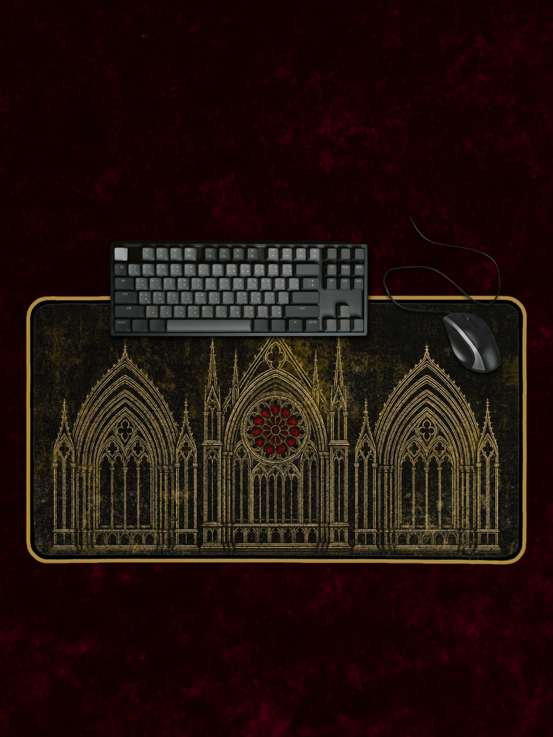 Gothic Architectural Desk Mat 15.5” x 31.5” product image (1)