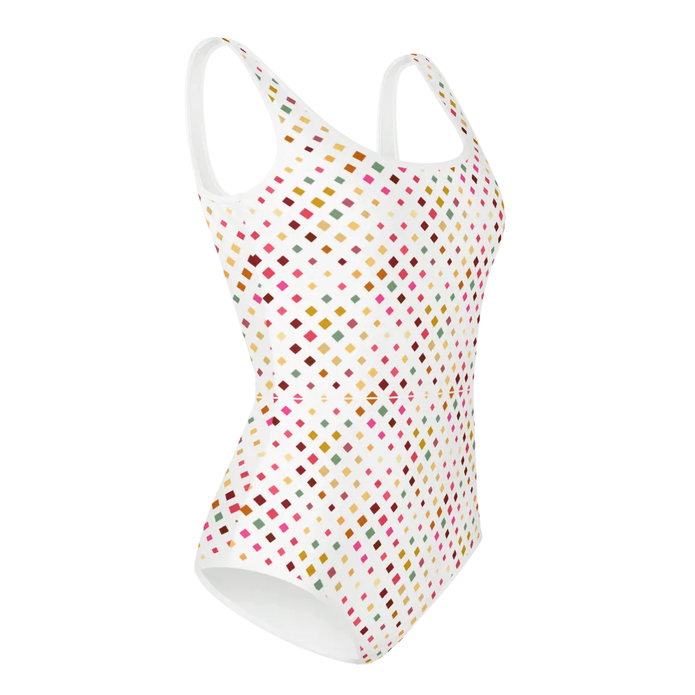 Colorful Square Patterns Youth Swimsuit product image (3)