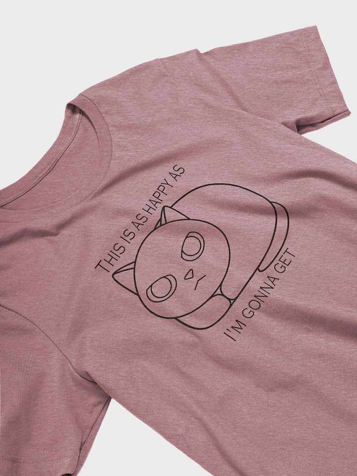 Happy Grumpy Cat (Black Print) - Unisex Adult Super Soft Lightweight T-shirt product image (14)