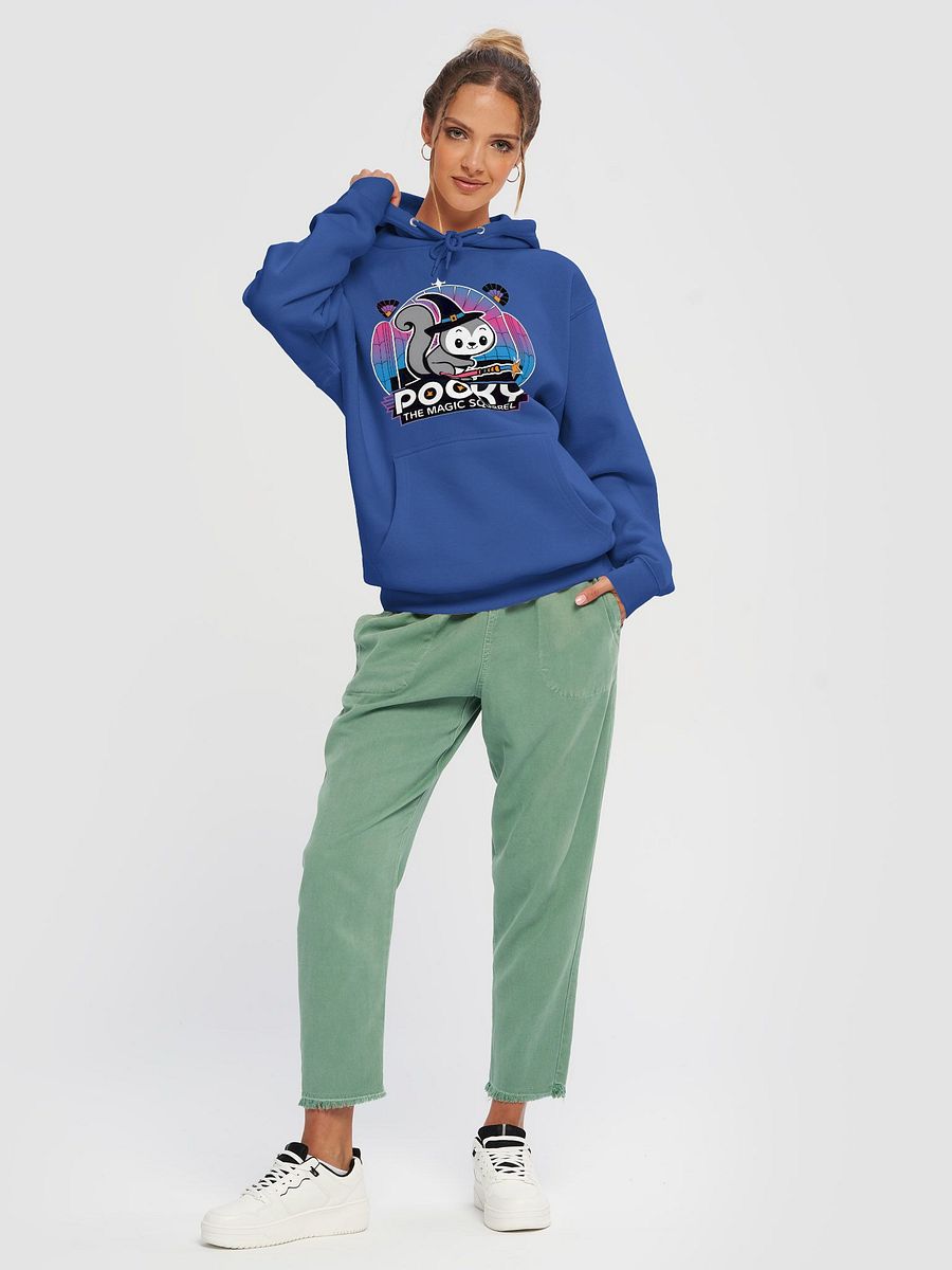 Premium, super soft Hoodie: Pooky the Magic Squorrel, Geometric Background, Cutesy product image (5)