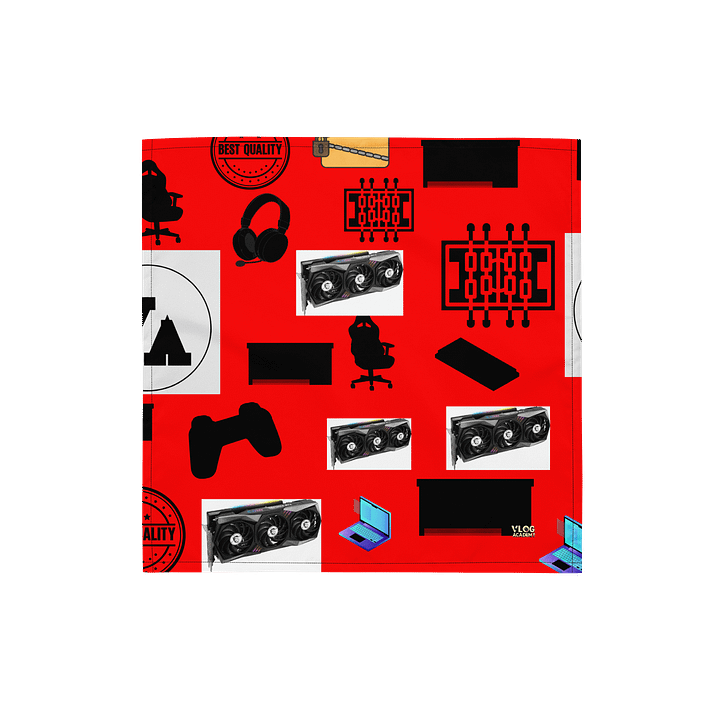 VA-Red All-Over Print Bandana product image (1)