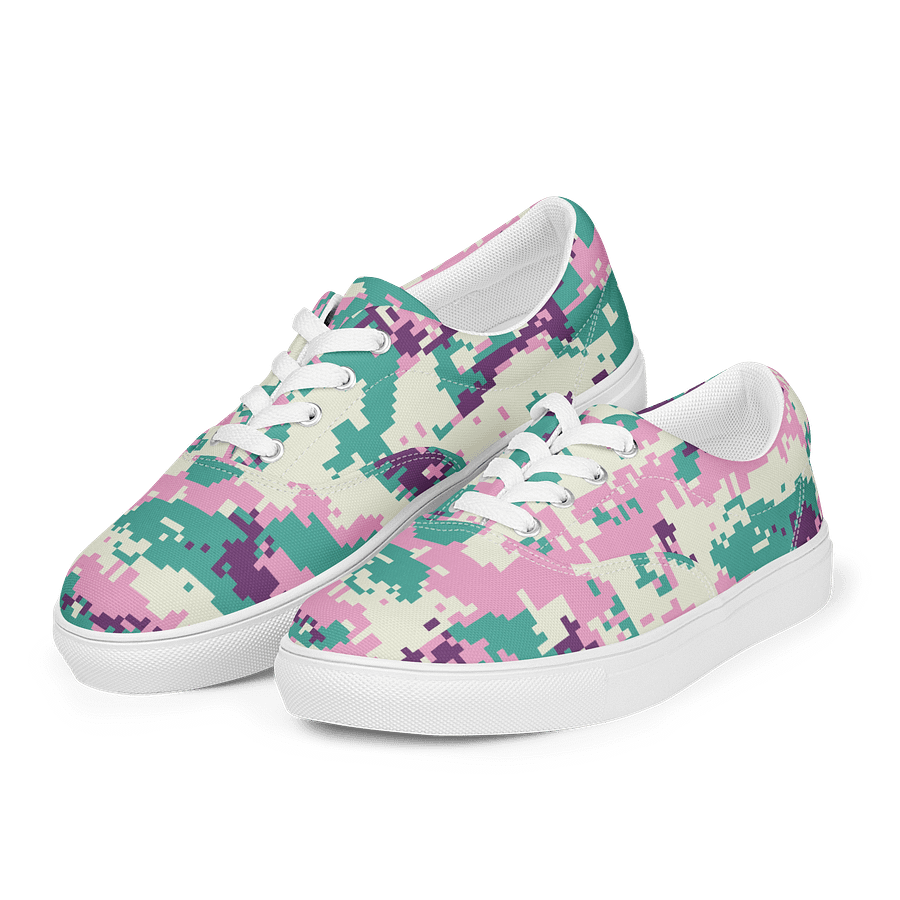 Pixel Pink Camo Lace-Up Sneakers product image (4)