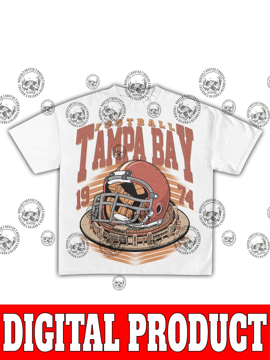 Tampa Bay Buccaneers 1974 Established Vintage Football Helmet Stadium Bootleg Graphic product image (2)