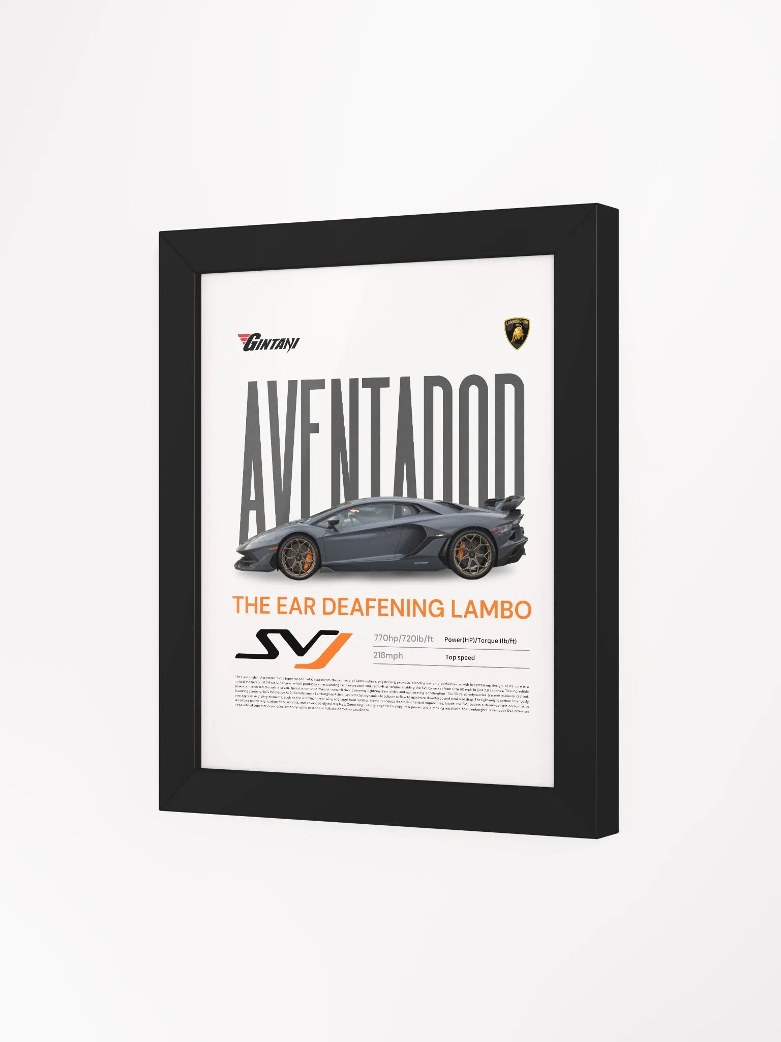 LAMBORGHINI AVENTADOR SVJ FRAMED POSTER product image (3)