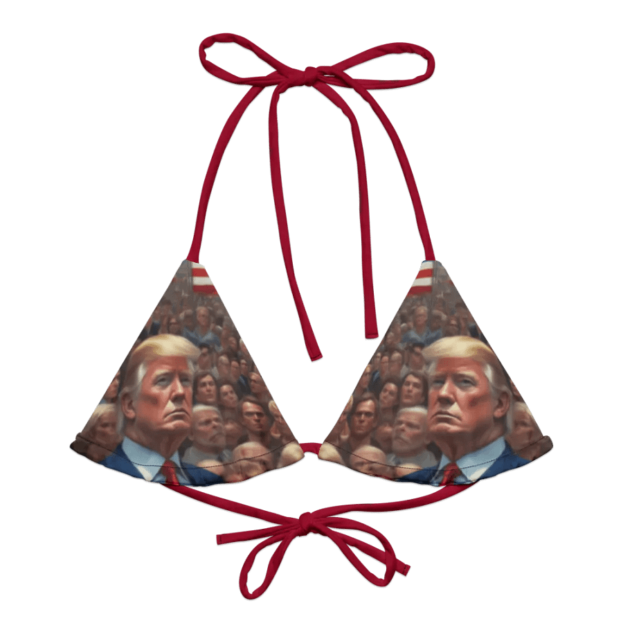 Patriotic Crowd All-Over Bikini Top product image (1)