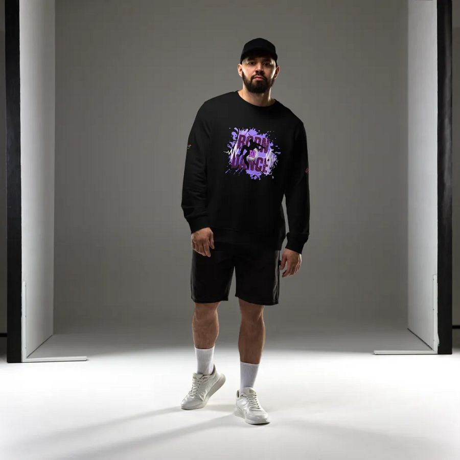 BORN TO DANCE His Silhouette Unisex Organic Sweatshirt product image (5)