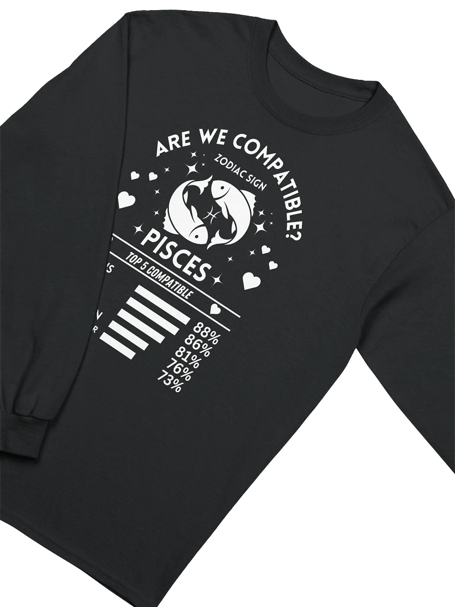 Pisces Zodiac Sign Romantic Compatibility - Gildan Ultra Cotton Unisex Long Sleeve T-Shirt - Dark Colors product image (3)