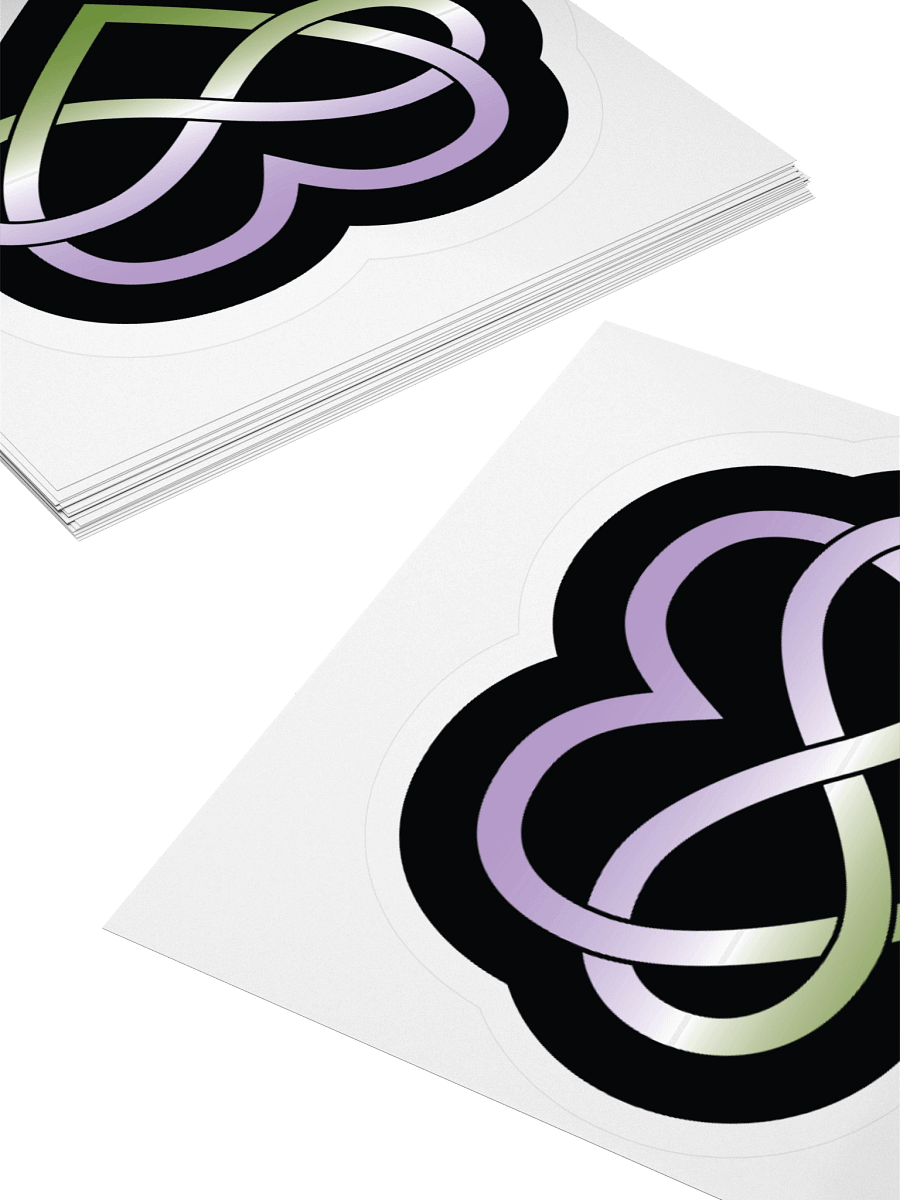 Genderqueer Pride Gradient Polyamory Infinity Heart Sticker product image (11)
