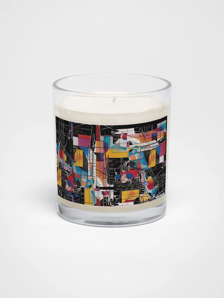 Stylish Kadinsky inspired soy wax candle for arty moms dads friends product image (1)