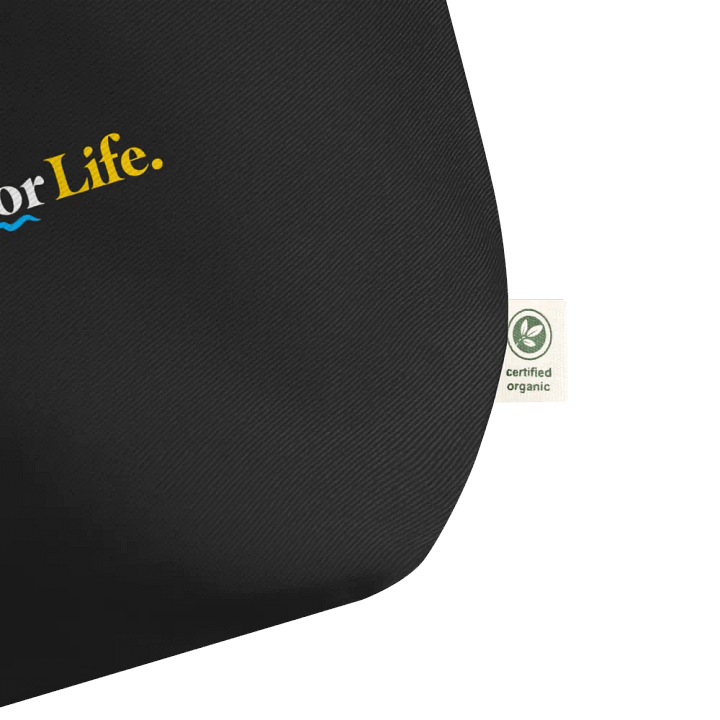 Black 100% Organic Cotton Tote Bag | Horizon Logo product image (2)