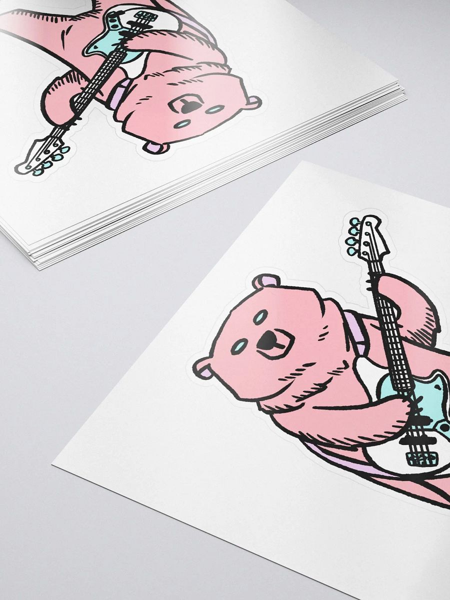 Bass Bear (pink) - sticker product image (5)