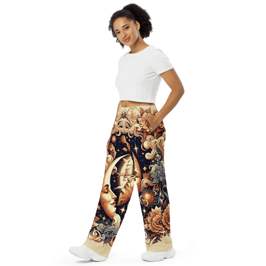 All-Over Print Unisex Wide-Leg Pants product image (4)