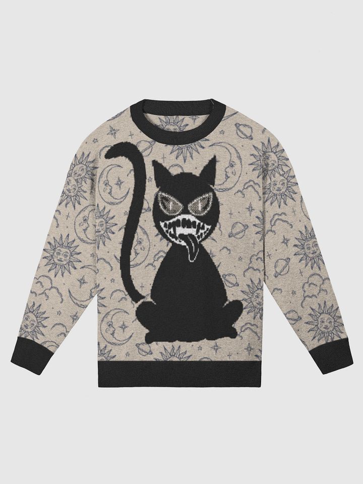 Handmade Smiley Cat Knitwear – Cozy & Cute Cat Sweater – Soft Pullover for Women | Cute & Cozy Romantic Winter Jumper product image (1)