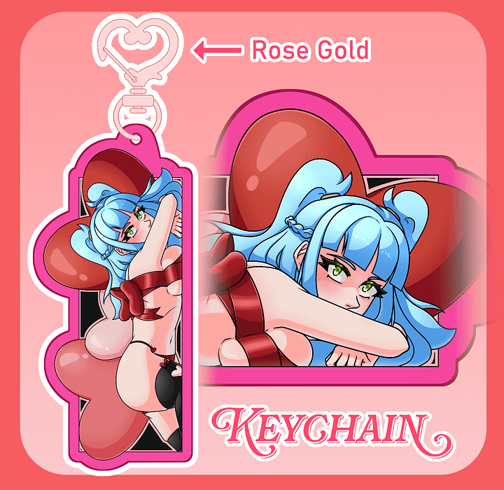 [PREORDER] Pink Valentine's Keychain - Spicy Ver product image (1)