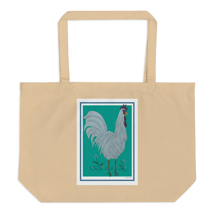 Eco Friendly Tote Bag with Chicken and Green Background product image (1)