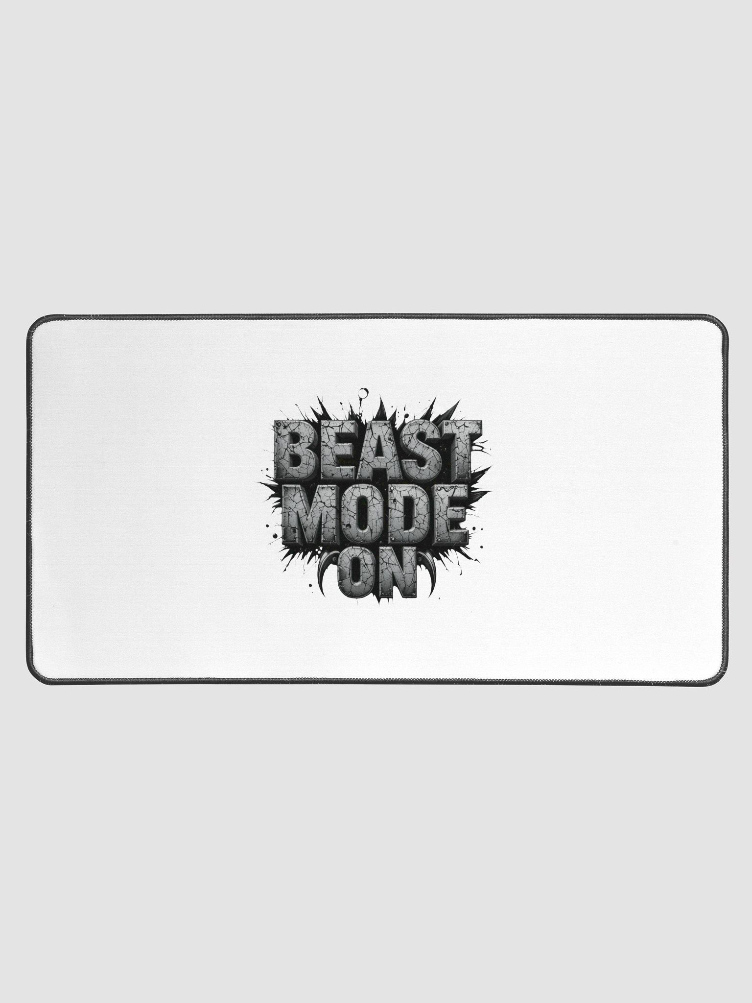 BEAST MODE ON Desk Mat 15.5" x 31.5" product image (1)