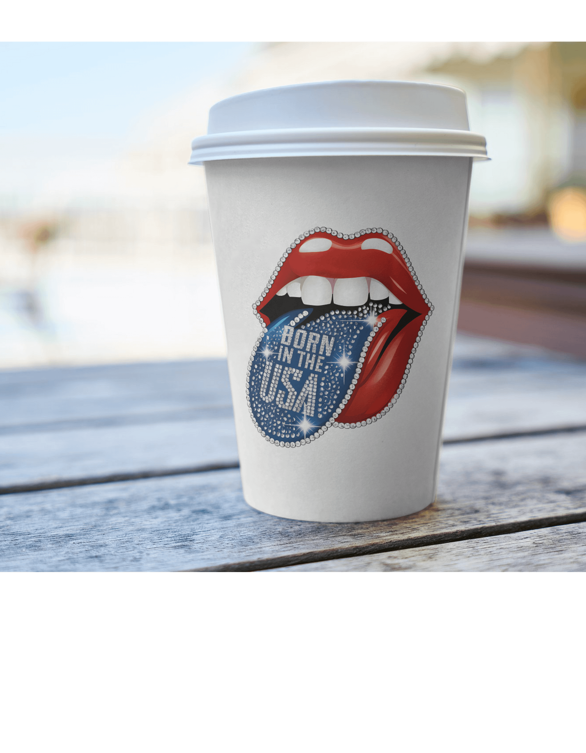 Born in the USA Patriotic Lips #9 Clipart product image (4)