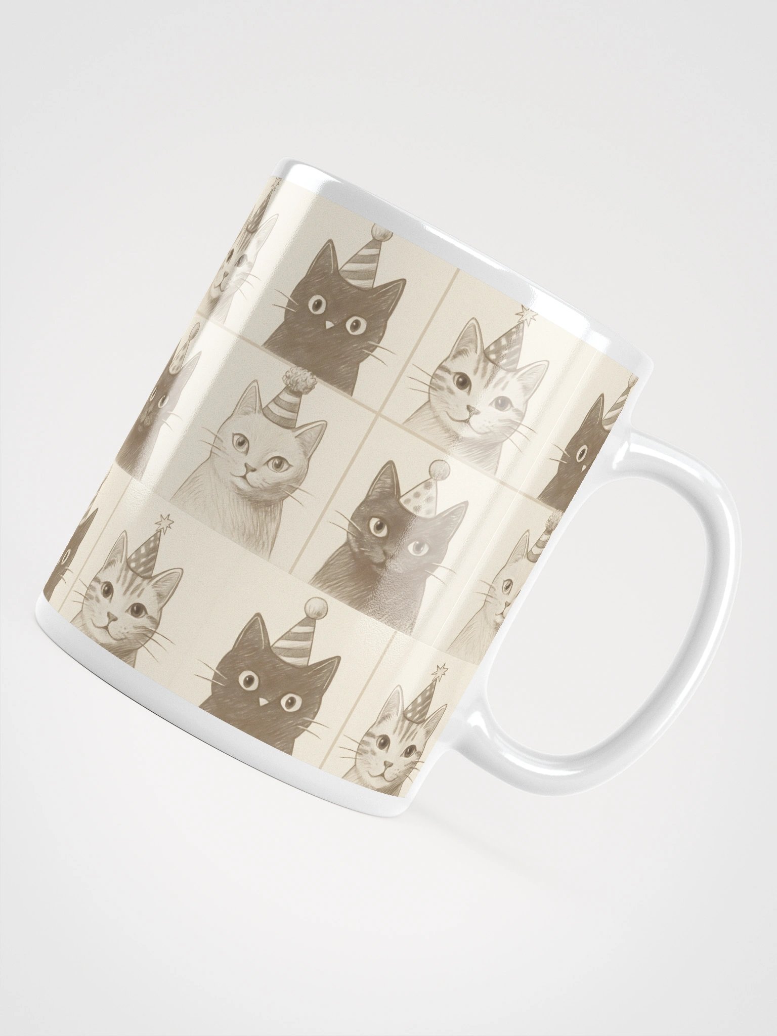 Party Cats White Glossy Mug product image (7)