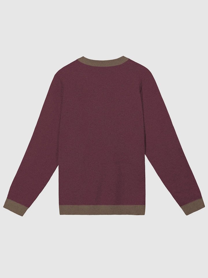 Custom Burgundy Jacquard Knit 2XL Crewneck Sweater product image (6)