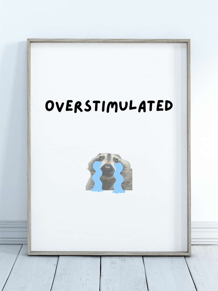 Overstimulated - Raccoon Poster product image (1)