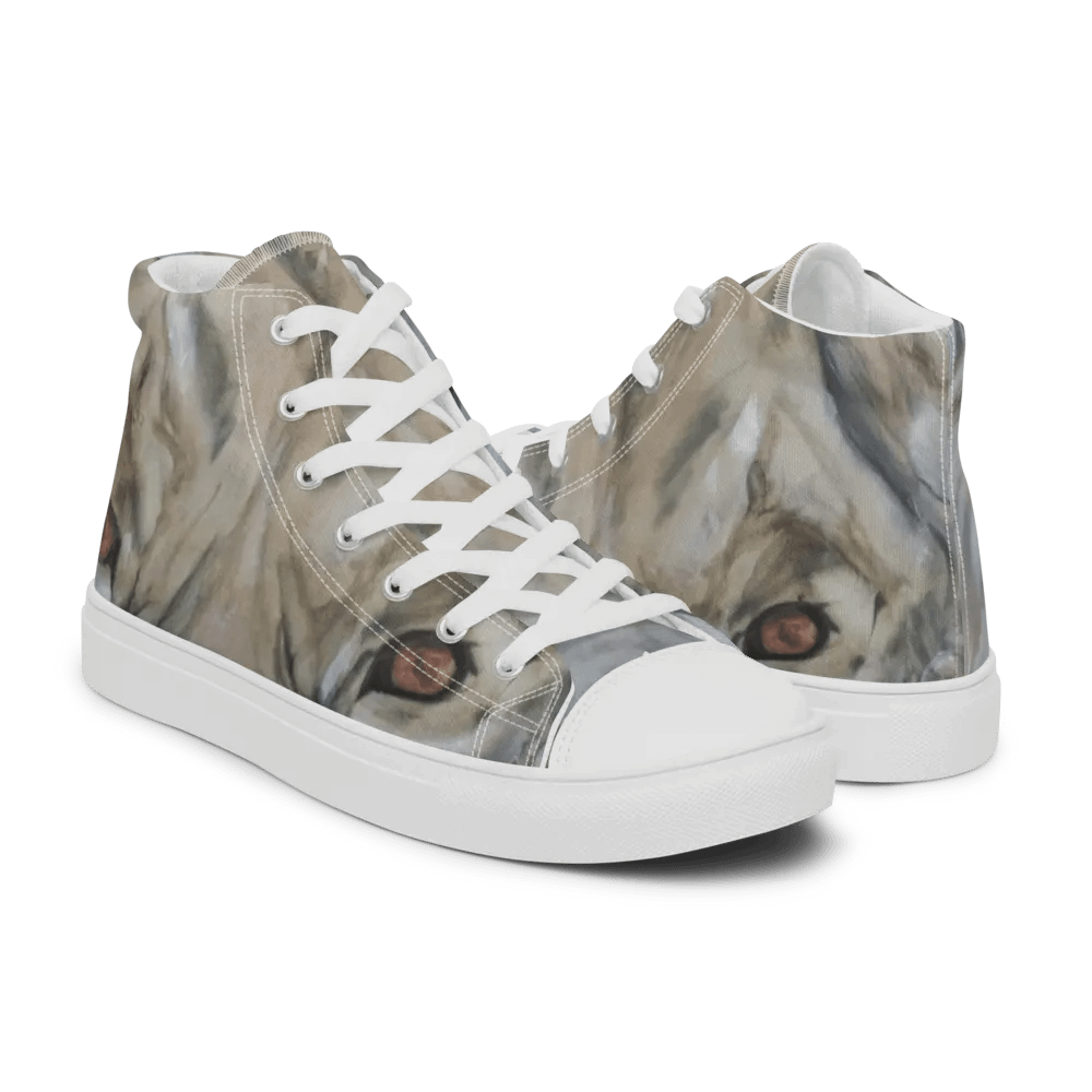 Woman's' Lion print from danflan oil painting white toe cap product image (11)